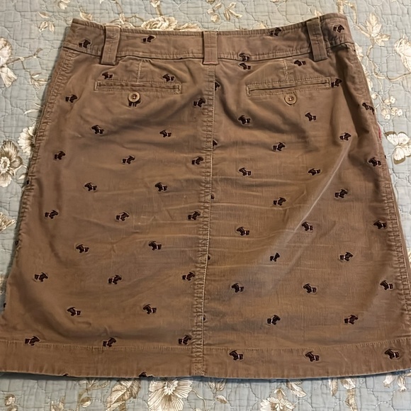 Lilly Pulitzer Brown Corduroy Scott Dog Skirt - 2 - Picture 5 of 5